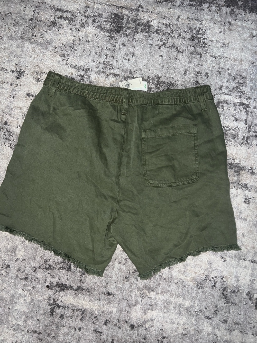 aerie Olive Utility Frayed-Hem Shorts - Picture 2 of 3